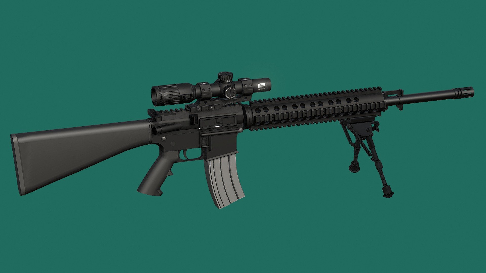 M16A3 Sniper Rifle - M16A3 Sniper Rifle - 3D model by momsboxtv 3d model