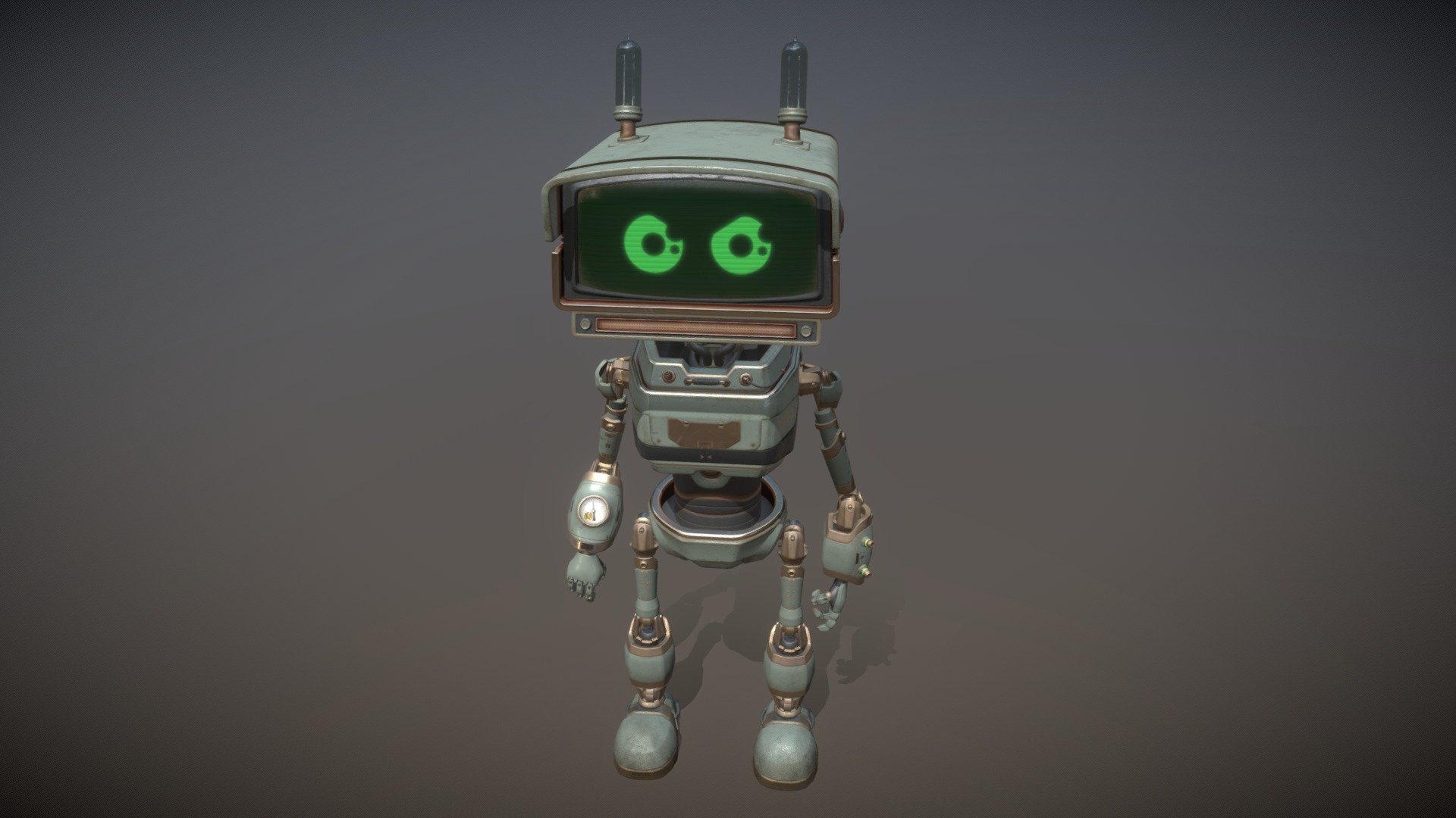 An old Soviet robot scout. Forgotten, but working&hellip;

This is my first game ready model of a game character. Rig still needs to be finalized, I'm learning about it.
I hope you like it and find where to use it.

Enjoy! - Old scout Soviet bot "E-walking-44" - Download Free 3D model by Groccel 3d model