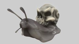 Collectible Skull #0003 The Snail Skull snail, 3dprintable, shell, collectible, parnmkie, art, skull