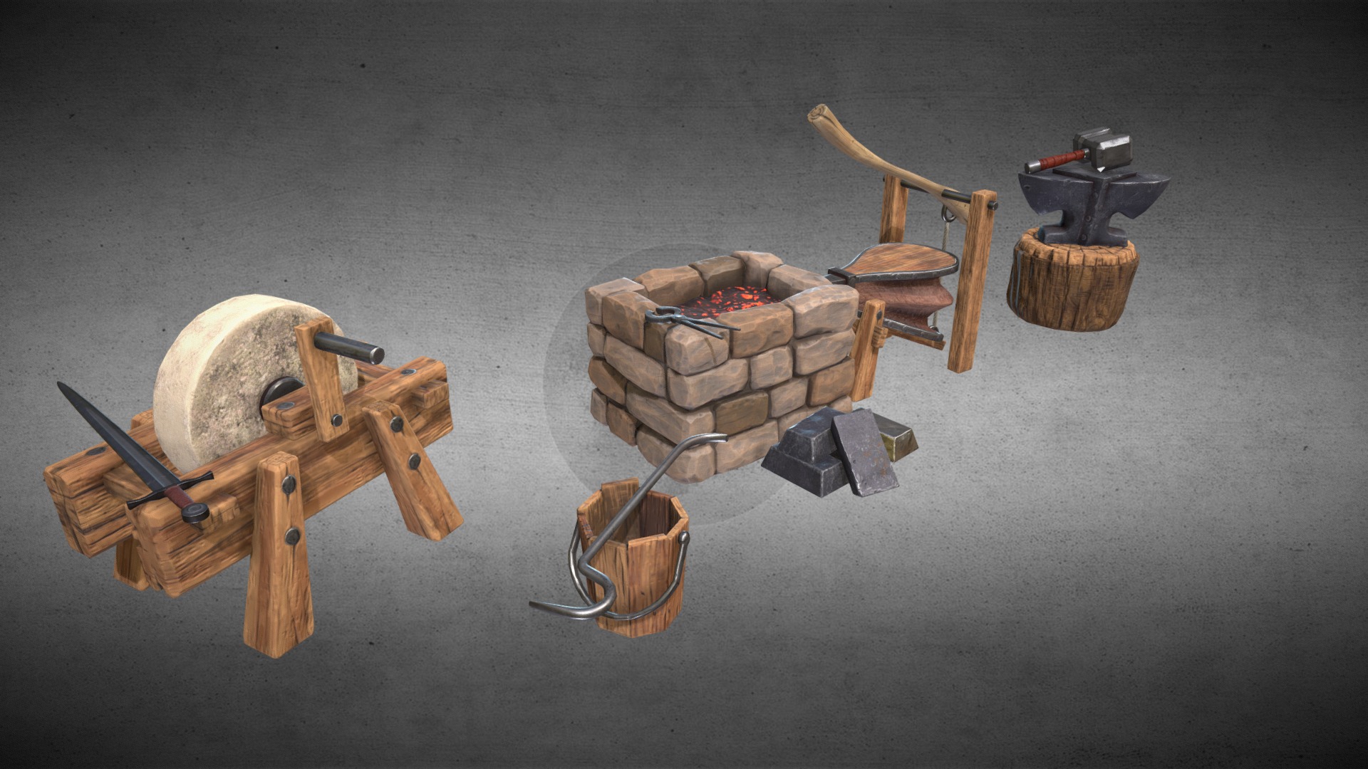 Medieval Forge (part 1) - 3D model by RicochetWitcher 3d model