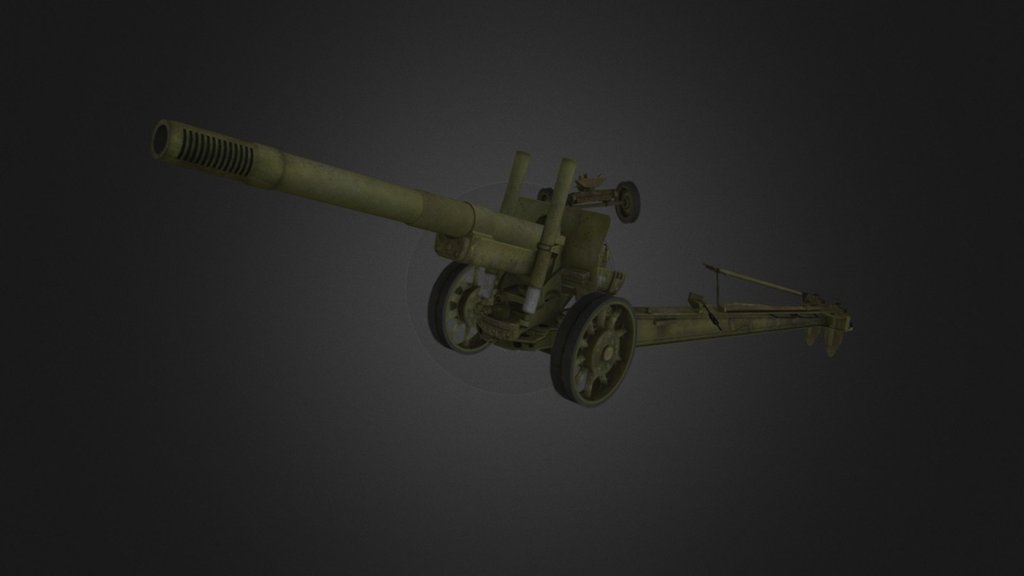 My old model ML-20 Howitzer  (made in 2012) - ML-20 Howitzer - 3D model by XXXL 3d model