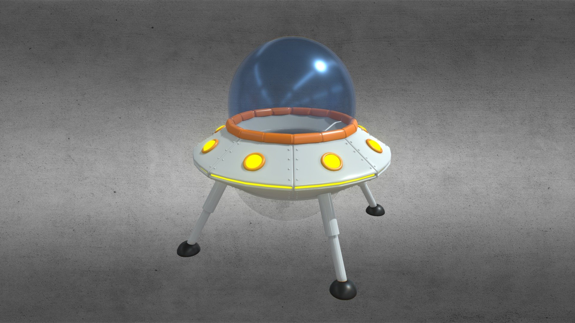 Cartoon UFO V2 is a high quality, photo real model that will enhance detail and realism to any of your rendering projects. detailed design that allows for close-up renders, and was originally modeled in cinema 4d 16 and rendered with marmoset toolbag 3 . Renders have no post processing. 
Hope you like it! 



Features: 
- High quality polygonal model, correctly scaled for an accurate representation of the original object. 
- All colors can be easily modified. 
- Materials are included in every format. 
- Cinema 4d models are grouped for easy selection, and objects are logically named for ease of scene management . 
- No part-name confusion when importing several models into a scene. 
- No cleaning up necessary just drop your models into the scene and start rendering. 
- No special plugin needed to open scene. 
- Units: cm



File Formats: 
- Cinema 4D R16 . 
- 3ds MAX 2012. 
- Fbx HQ . 
- Fbx . 
-3ds . 
-Obj . 
-Tbscene . 
-Stl 3d model