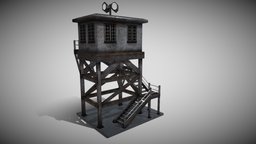 Watch Tower 3dmodels, gaming, gameprop, game-ready, props-assets, lowpoly-gameasset-gameready, props-game, military-equipment, handpainted, handpainted-lowpoly