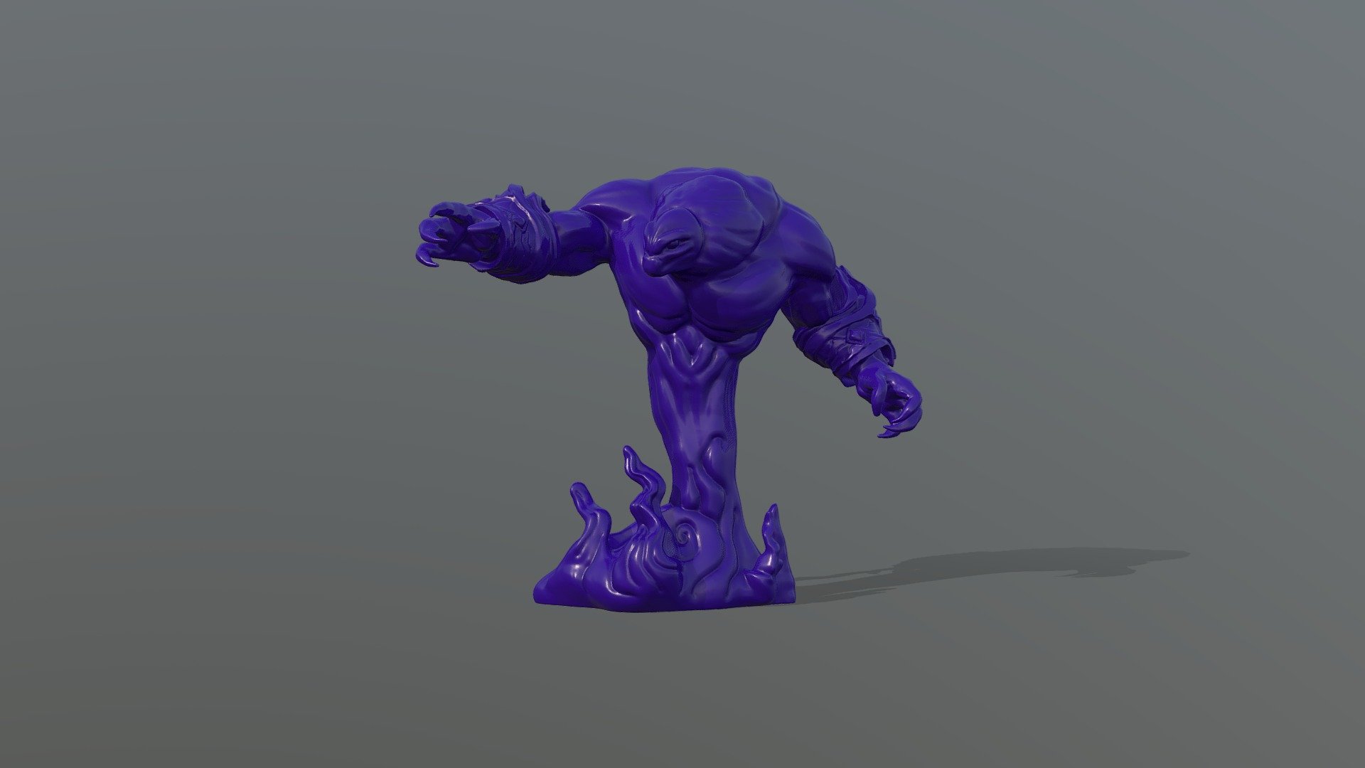 Voidwalker I sculpted - Voidwalker Pose 1 Reach Base 215% - 3D model by bpblewett 3d model