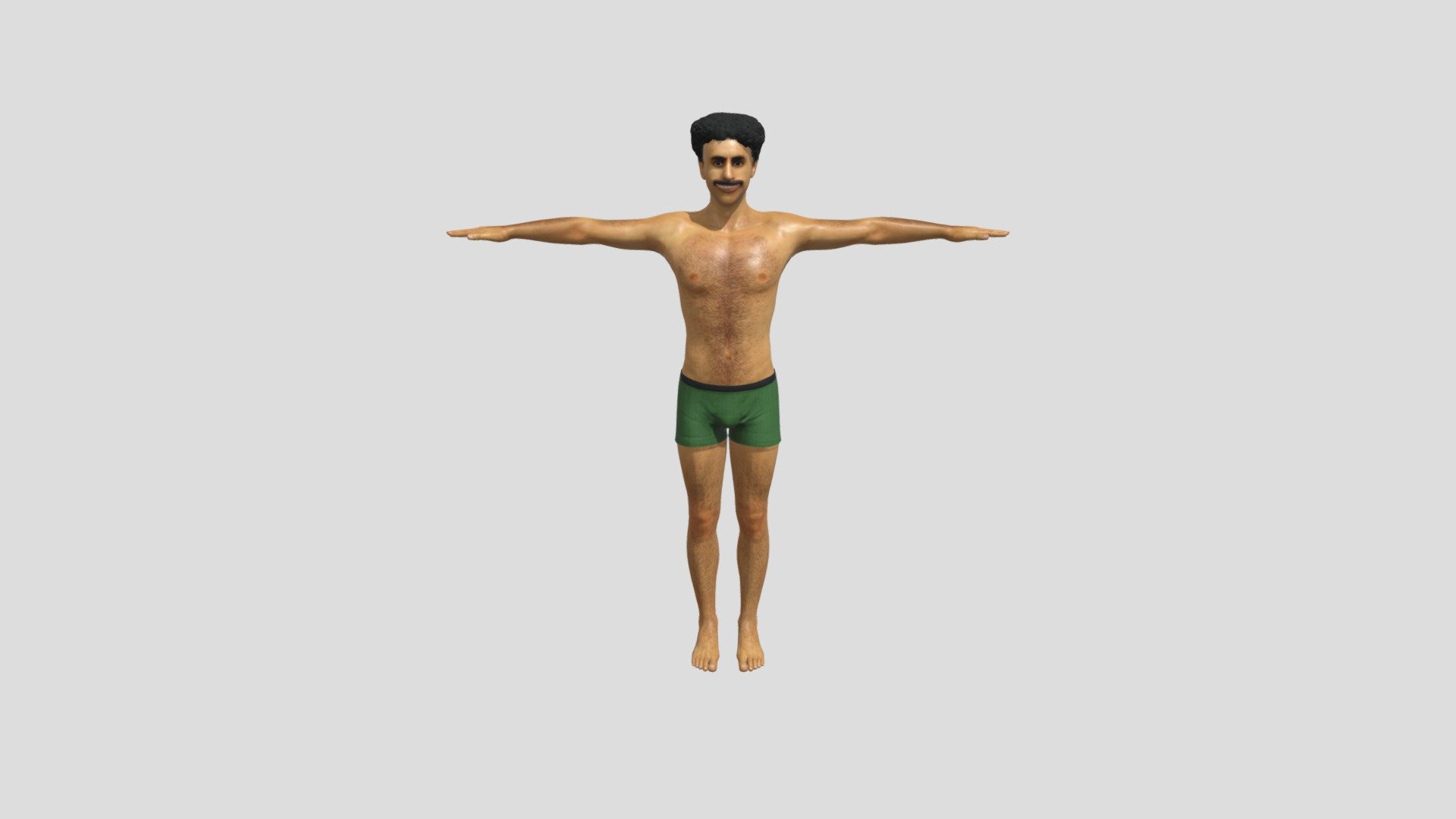 Borat in Boxers
Fully rigged
128 BlendShapes - Borat - 3D model by LeVieux.Lzo 3d model