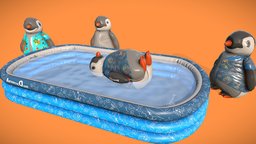 Inflatable Pool Penguins and Pool cute, bird, toy, children, float, penguin, pool, inflatable, water, floating, swimming, inflatable-mascot, inflatable-pool, swimming-pool, pool-toy, floatable, swimming_pool, inflatable_toys