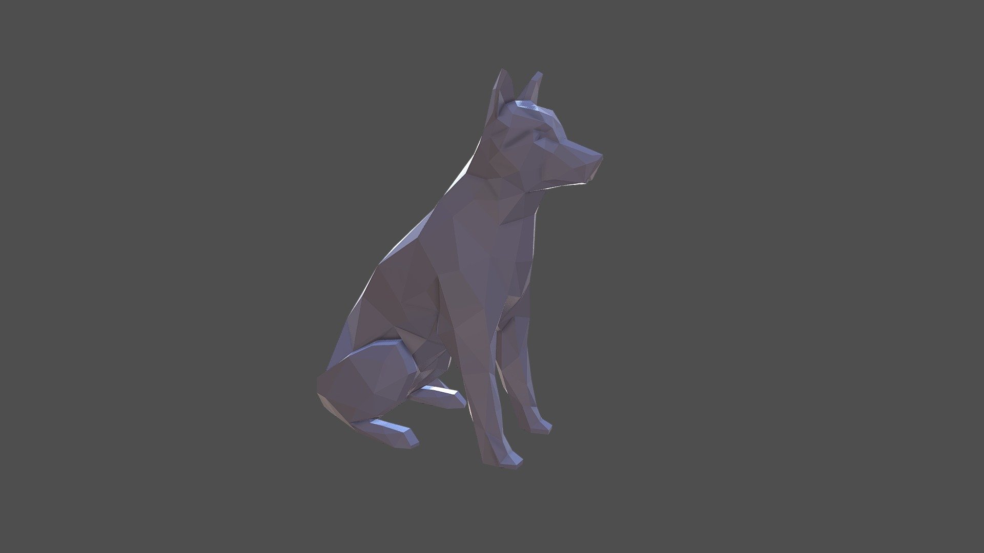 Husky Lowpoly - 3D model by colcrea3d 3d model