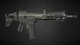 G36KA4 Assault Rifle rifle, assault, g36c, prop, carbine, g36, assault-rifle, propart, weapon, gameart, hardsurface, gameasset, gun, g36ka4