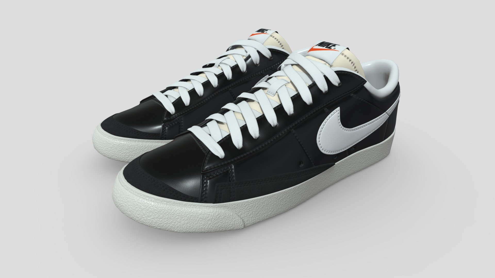 Nike Blazer Low 77 Vintage PBR was created with real world scale. . all textures and materials created with high quality to provide you beautiful render - Nike Blazer Low 77 Vintage - Buy Royalty Free 3D model by aimadbro 3d model