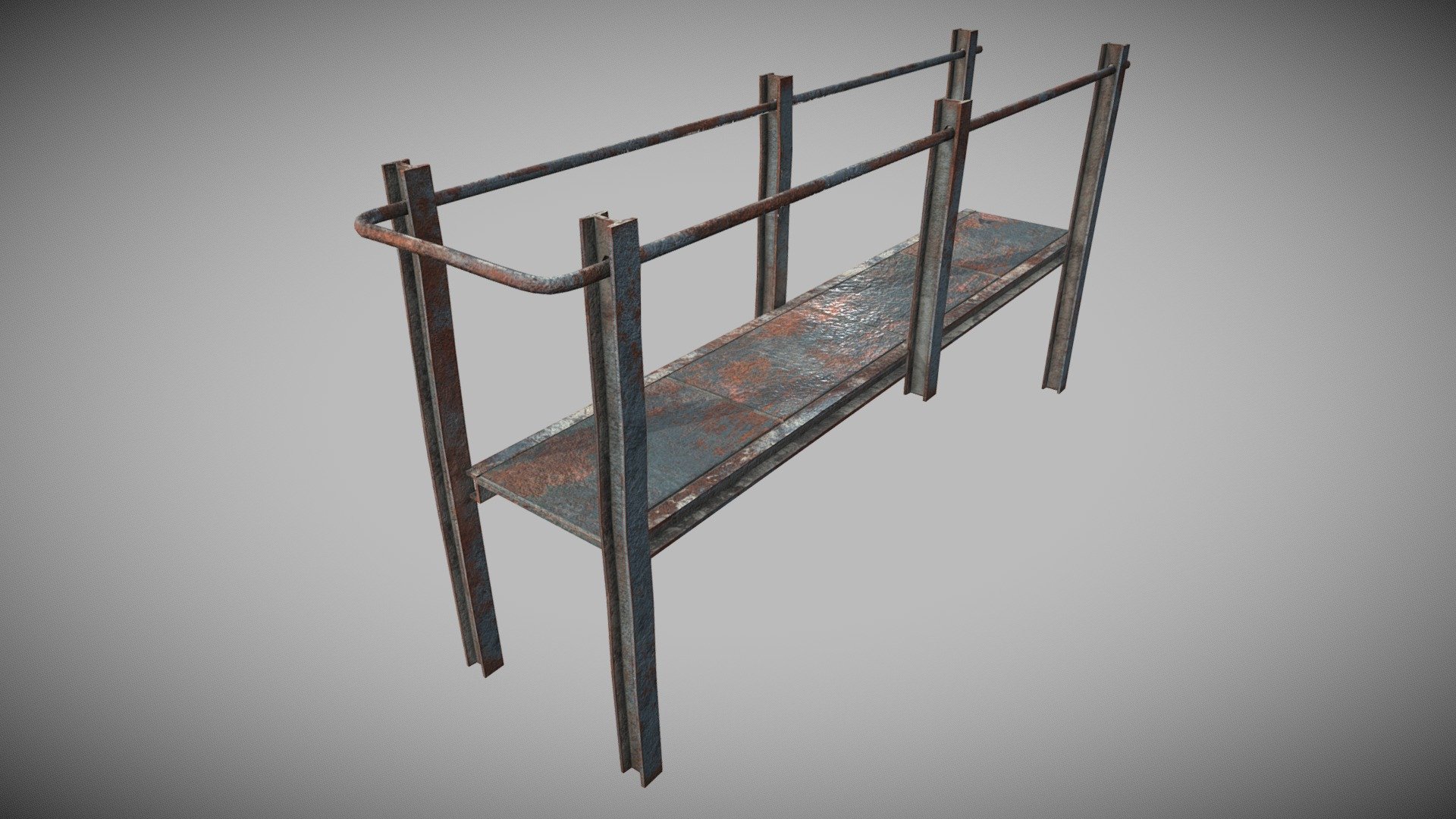 Iron fishing platform - Download Free 3D model by distant_voices 3d model