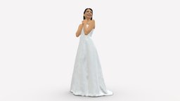 Bride In White Dress 0388 style, people, beauty, clothes, dress, miniatures, realistic, woman, bride, character, 3dprint, model