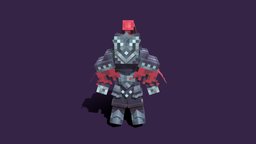 Adventurer armor pixel-art, blockbench, minecraft, voxel