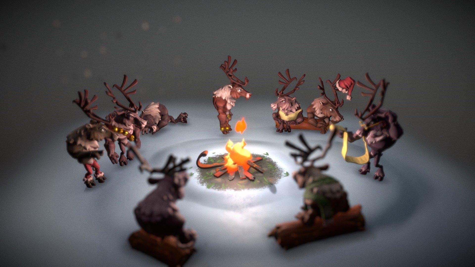 Collab work with https://sketchfab.com/ttyana
Made for Batrat Art Challenge hosted by Max Grecke - Christmas Reindeer scene - 3D model by Alexey Burmak (@sao256k) 3d model