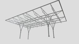 Canopy steel frame steel-construction, architecture