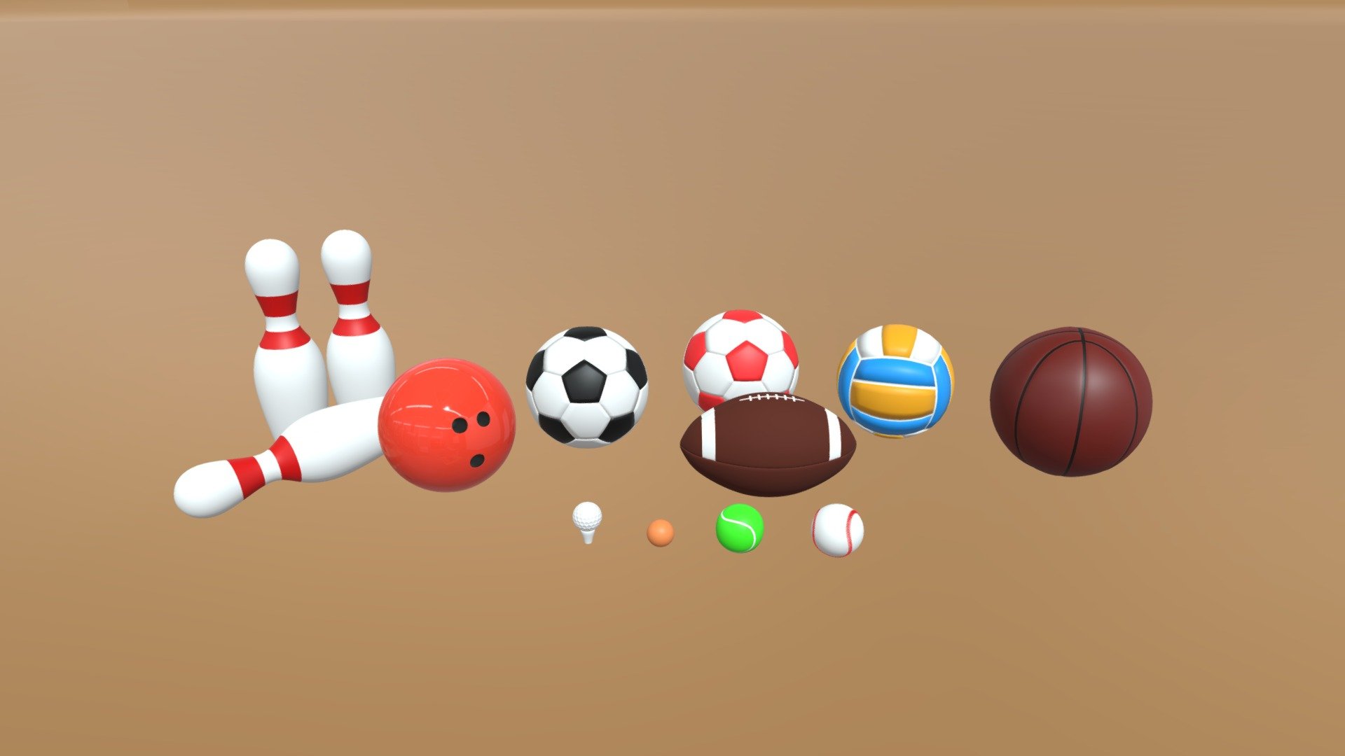 -Sport Balls Collection.

-This product contains 14 models.

-This product was created in Blender 2.8.

-vertices: 86,421 , polygons: 89,204.

-Formats: blend, fbx, obj, c4d, dae, fbx,unitypackage.

-I hope you enjoy this model.

-Thank you 3d model