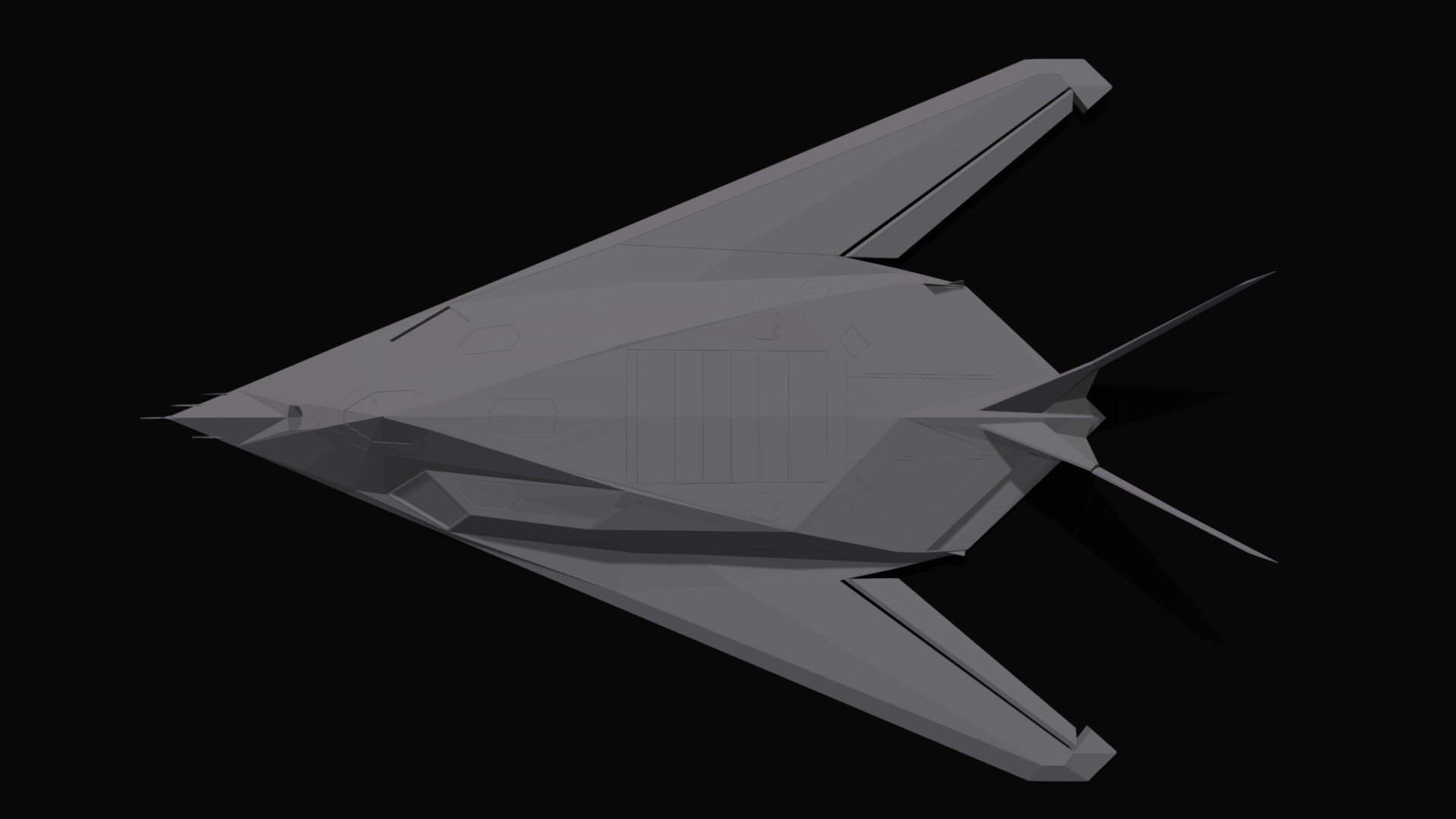 Lockheed F-117 Nighthawk Stealth fighter bomber Low-poly 3D model

What you get: 1 x max 2015 scanline file 1 x max 2015 V-ray file 1 x OBJ export- tested in max 1 x Blender file

The model is presented with a grey standard material ans is therefor un-textured or not textured, Please let me know what you think - Lockheed F-117 Nighthawk Stealth fighter bomber - Buy Royalty Free 3D model by 3D Content Online (@hknoblauch) 3d model