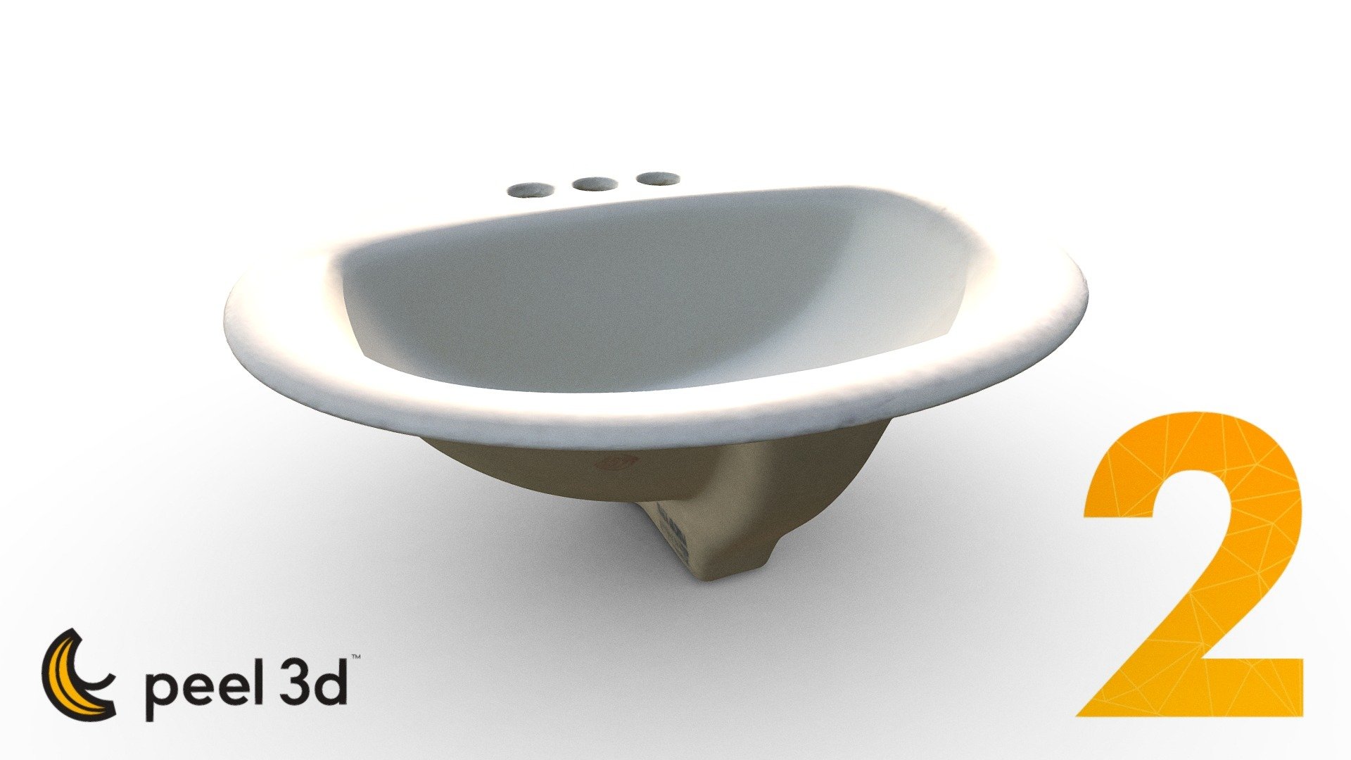 This is a shiny porcelain sink scanned with peel 2 directly. The scan came out great, without any special treatment or spraypowder.

For more information on peel 2, visit our website: peel-3d.com - Porcelain Sink scanned with peel 2 - 3D model by peel-3d.com 3d model
