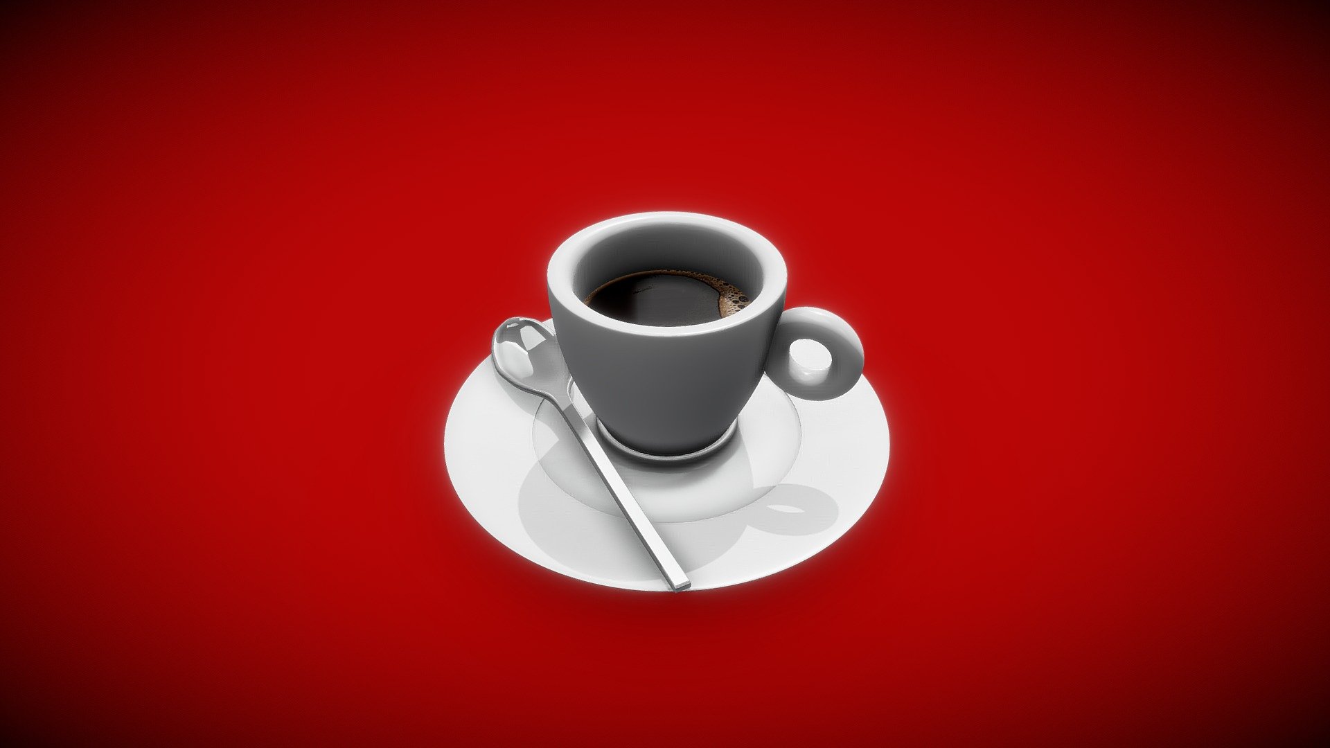 The real taste of an Italian coffee ☕
This model includes the little coffee cup, the little plate and the spoon.

Created with Blender.

IMPORTANT

If you're going to use this model for your own project choose the glTF format because the .blend file it's always uncompleted in my projects, because I always finish to add more stuff and textures (especially normal, rough and spec maps) into the Sketchfab editor 3d model