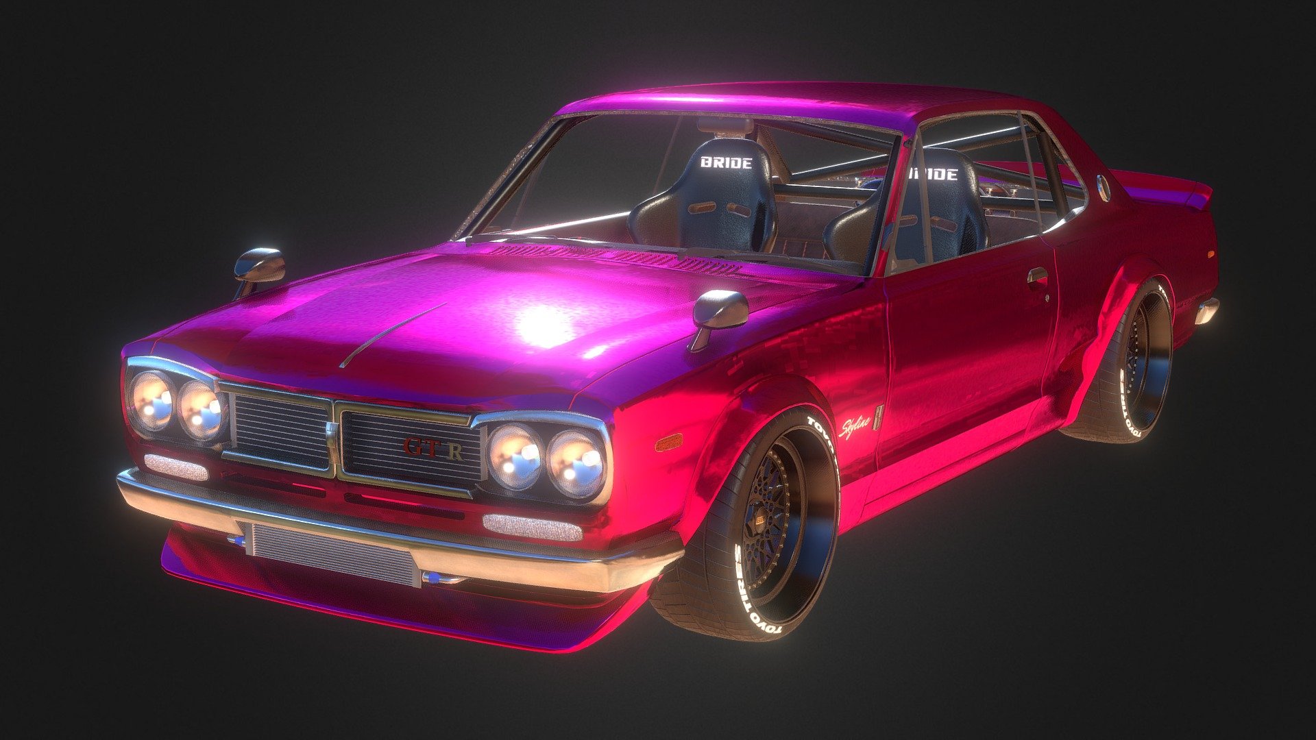Nissan Skyline Hakosuka slightly modified for street racing
Be the First persone to purchase one of my model! Support is highly appreciated
Watch my Skyline animation: https://www.youtube.com/watch?v=cxf2nWN37H8&amp;t=1s - 1970 Nissan Skyline - High Poly Interior - Download Free 3D model by Marc Ed (@marc.edouard.lepine17) 3d model