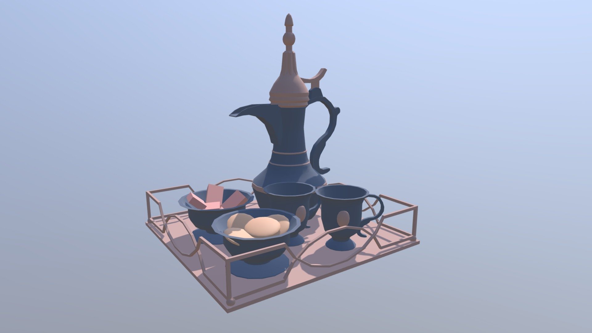 Arabic Crockery Draft - 3D model by noel_leon 3d model