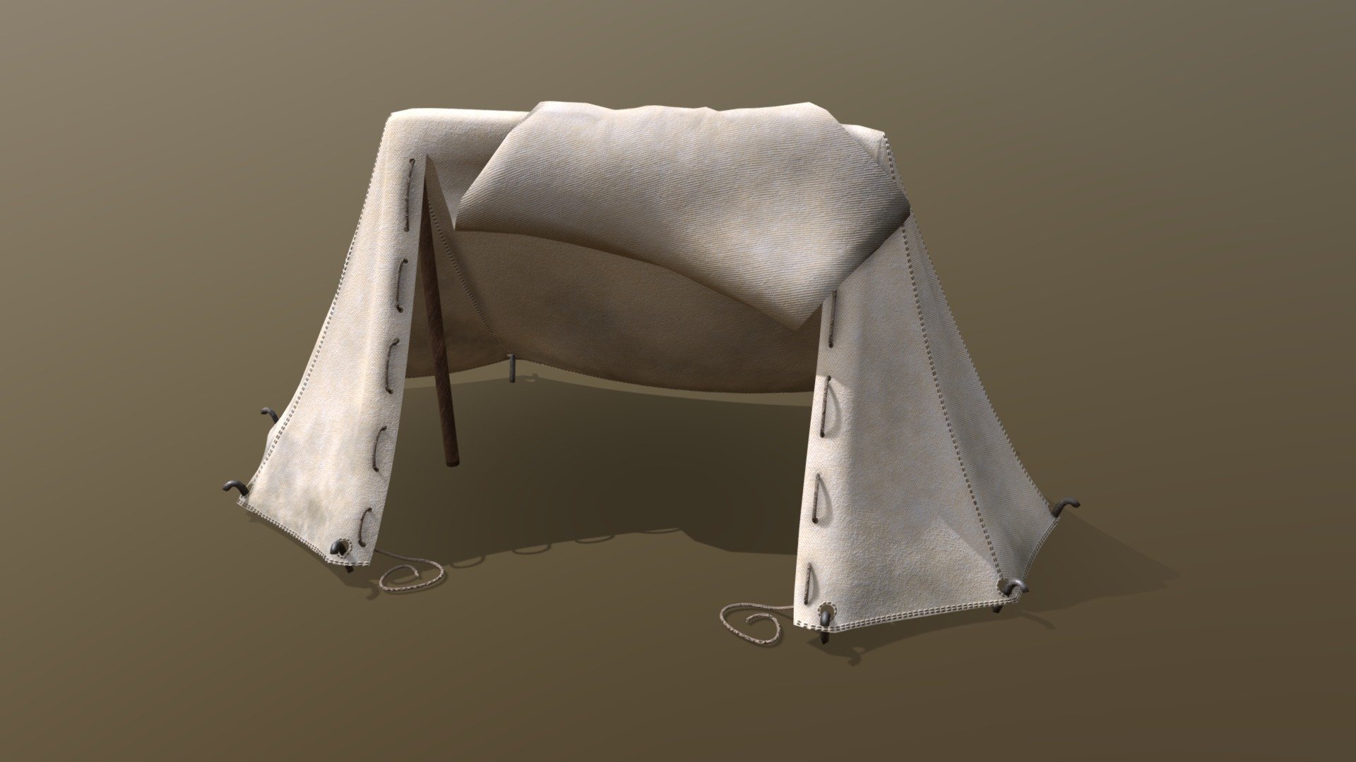 Tent - 3D model by Kashanka 3d model