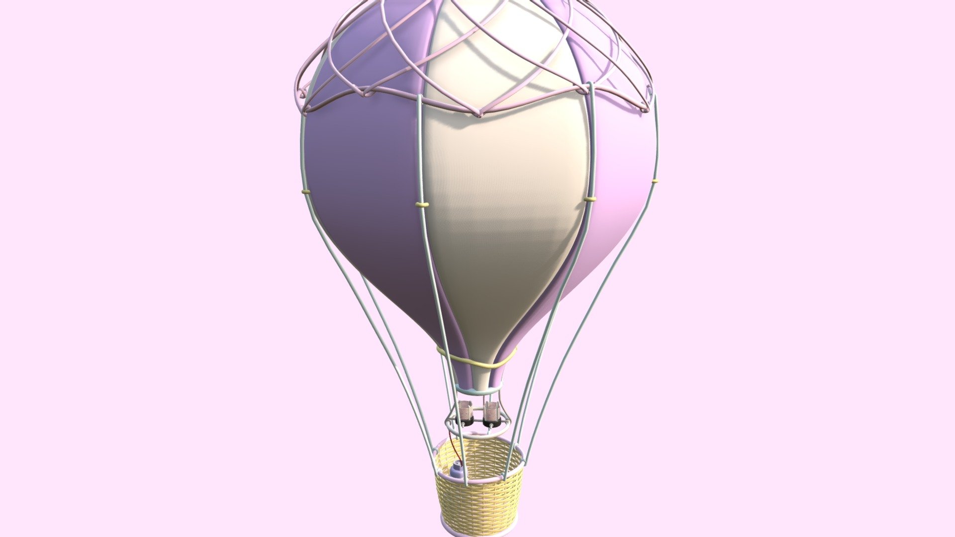 This Hot Air Balloon was made in Maya. Animations represent the parts of the balloon necessary for it to fly 3d model