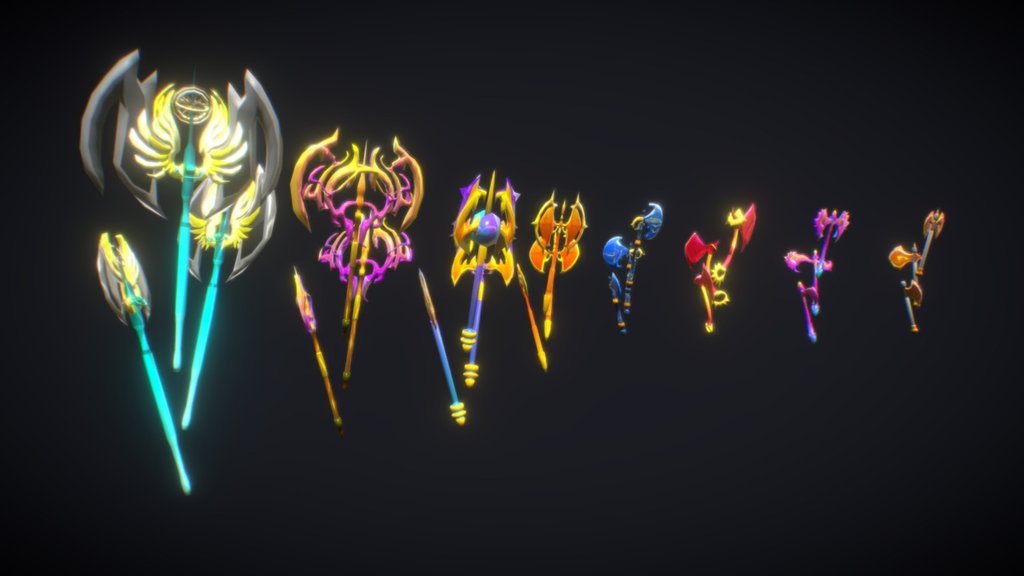 8 types of low poly axe (game props/ weapon) with 3 upgrade tier + 4 color variation. Coming soon in Unity Asset Store!  See our previous assets! -link removed-#!/search/page=1/sortby=popularity/query=publisher:20025 - Low Poly Axe Pack - 3D model by Ripple Game Art (@ripplegameart) 3d model