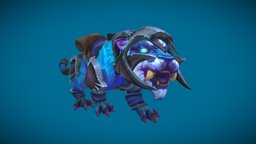 Stylized Tiger Mount armor, rpg, tiger, mount, mmo, rts, fbx, moba, rideable, handpainted, lowpoly, animal, animation, stylized, fantasy
