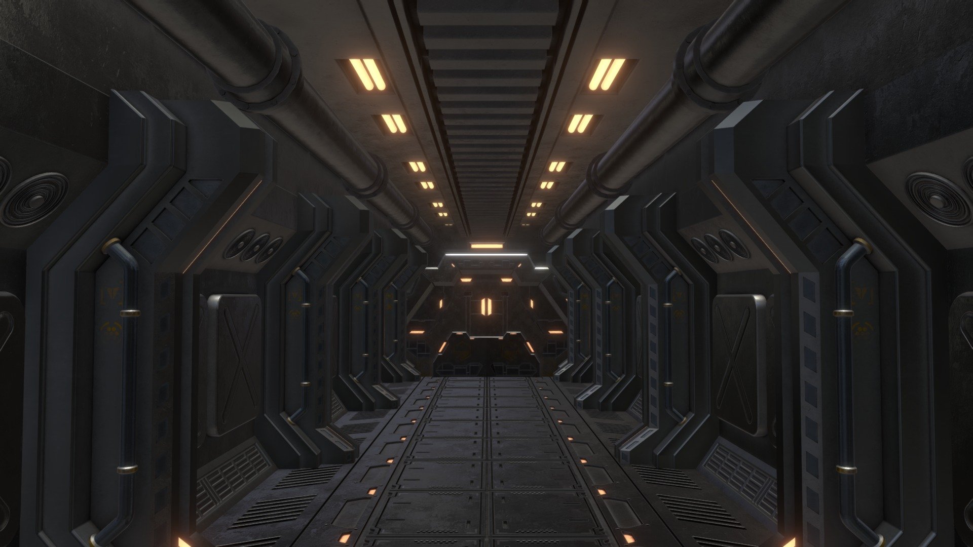 Halo inspired corridor based off the previous door I modeled. This one is my favourite of the six 3d model
