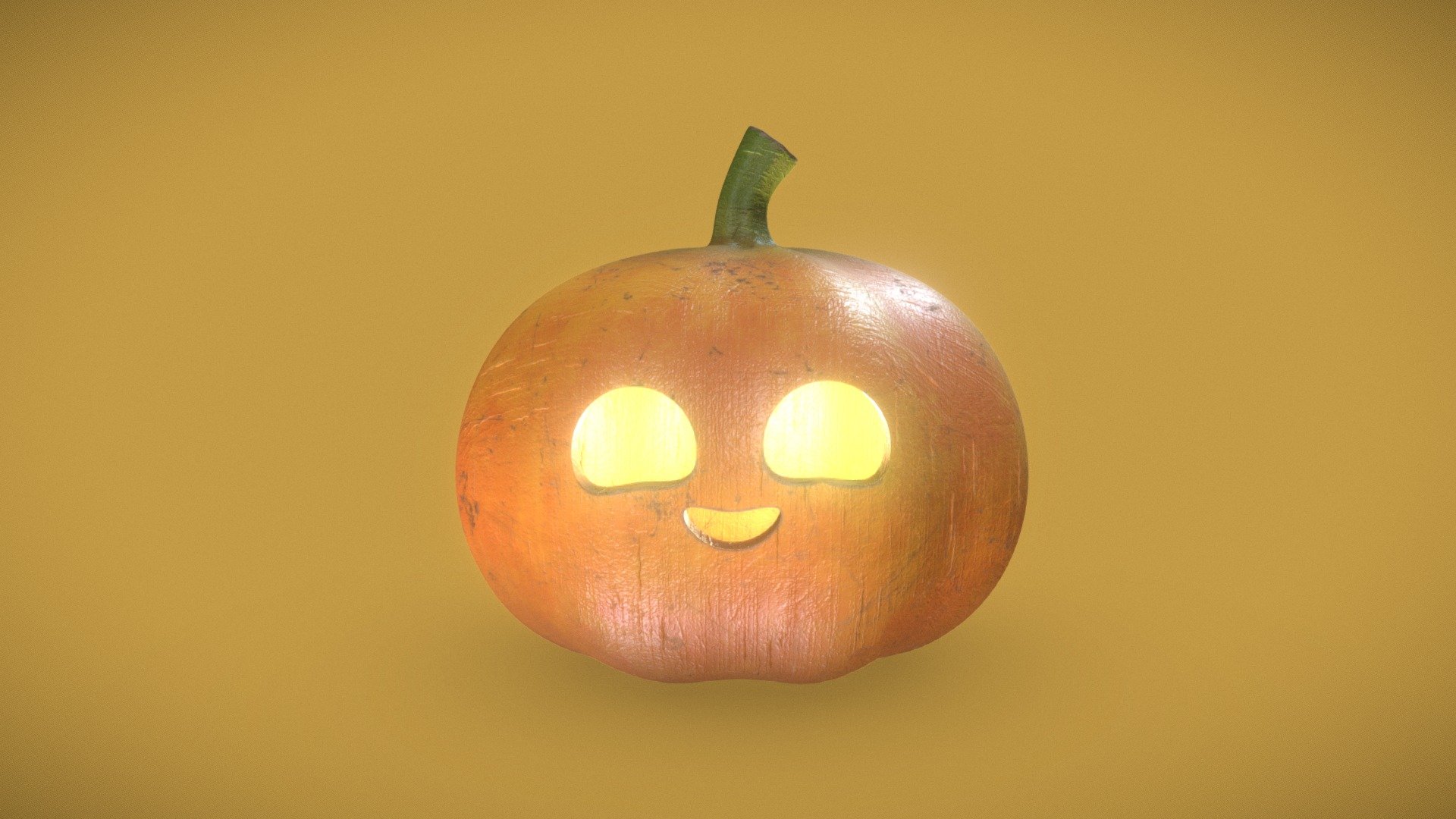 This is a cute Jack-o'-lantern than i made in blender and texturised in substance painter - cute Jack-o'-lantern - 3D model by Matth_mat 3d model