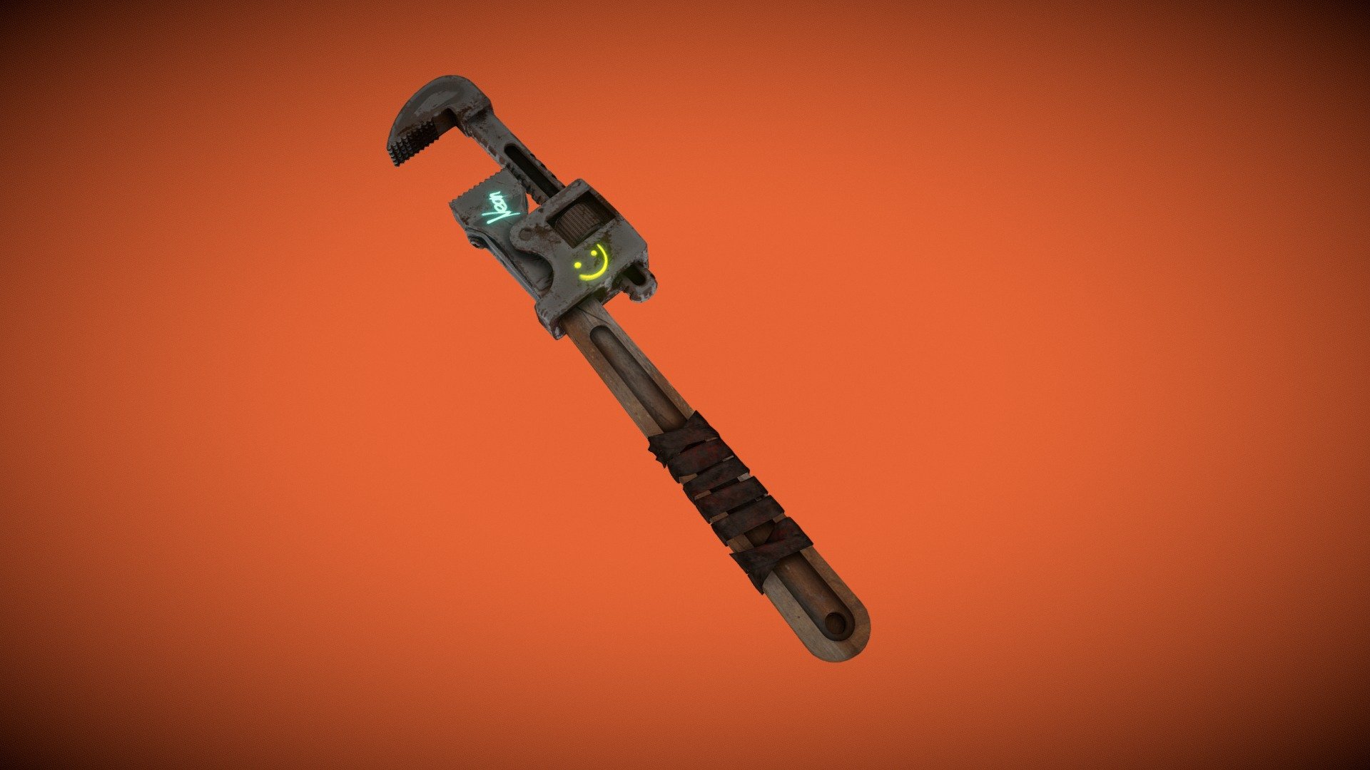 This tool used to open some screws, nuts and punch someone in the face! with a wooden handle and the rest of the metal body.
Many underestimate this tool, but it is more useful than they think. with an innocuous appearance she possesses the power to manipulate atmospheric pressure.
Moving away and dealing a lot of damage to the enemy.
The word NEON is her indicator. It works like a power bar, when fully charged the smile paint lights up and you can use the powers of this amazing weapon!

there! liked? it's all yours :)
You can download and use in your game/animation as you wish
But remember me and give me an incentive to keep bringing more objects like this and many others!
A big hug and thanks! - Pipe Wrench - Download Free 3D model by Isaque_Cavalcanti 3d model