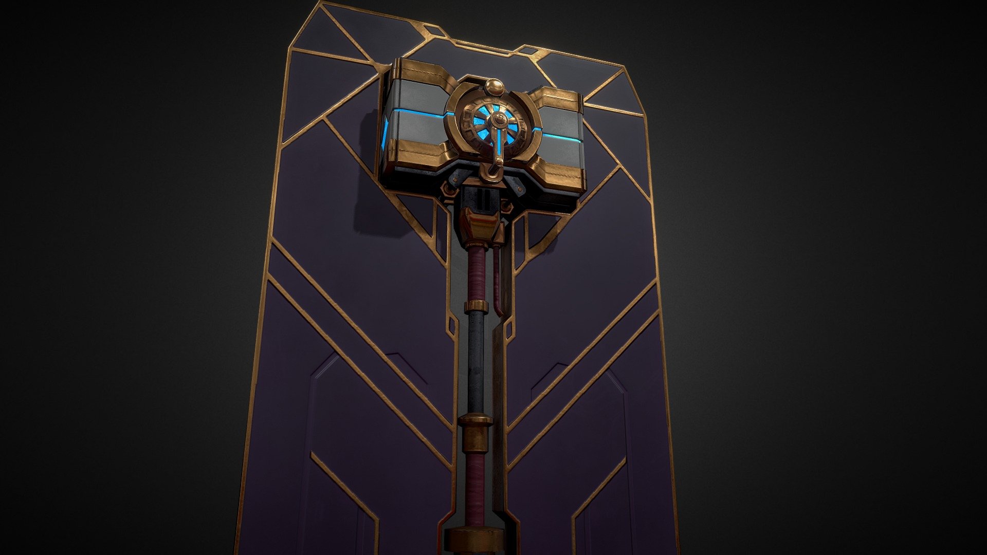 League of Legends character's hammer - League of Legends Hammer - Download Free 3D model by evgeej 3d model