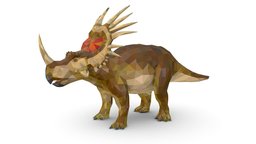 Dinosaur Styraco Lowpoly Art Style Animal beast, ancient, style, raptor, polygonal, teeth, big, predator, diplodocus, claws, scary, puerta, great, spinosaurus, triceratops, lowpolygon, reptile, jurassic, pterosaur, tyrannosaurus, stegosaurus, dinosaurus, trexdinosaur, allosaurus, iguanodon, reptiles, ankylosaurus, carnotaurus, apatosaurus, parasaurolophus, chopped, styracosaurus, lowpolygonart, art, lowpoly, animal, monster, dinosaur, einonychus, "triangularstyle"