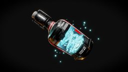 Message in a bottle hologram, capsule, life, sci, fi, ndo, quixel, ddo, emergency, research, centre, sos, match, substance, painter, cartoon, blender, bottle, space, lookingglassimporterchallenge