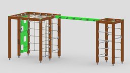 Lappset Climbing Track 01 tower, frame, bench, set, children, child, gym, out, indoor, slide, equipment, collection, play, site, vr, park, ar, exercise, mushrooms, outdoor, climber, playground, training, rubber, activity, carousel, beam, balance, game, 3d, sport, door