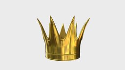 Gold crown 4 crown, treasure, queen, king, royalty, prince, substancepainter, substance, gold