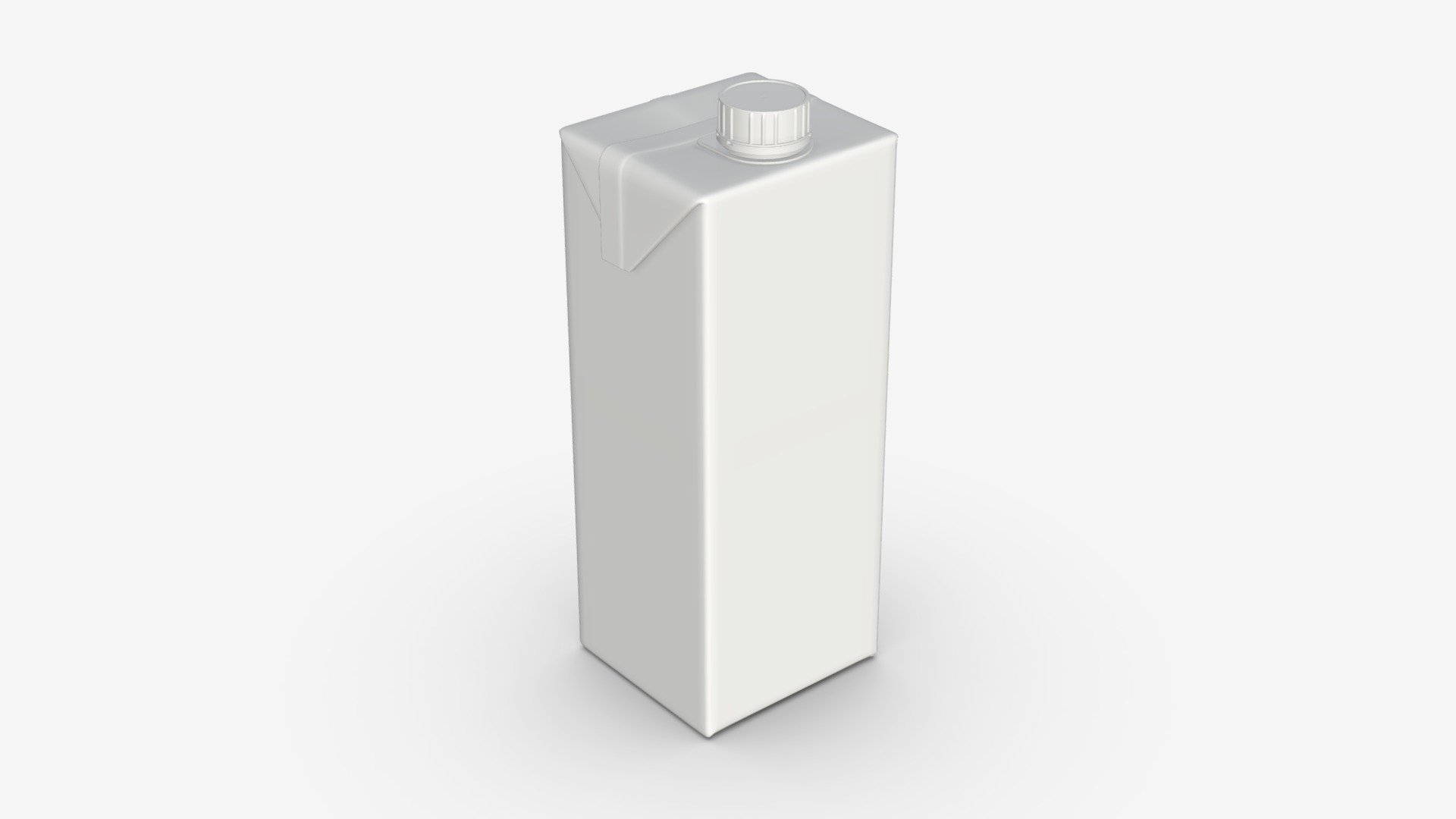 Juice cardboard box packaging with cap 1000 ml - Buy Royalty Free 3D model by HQ3DMOD (@AivisAstics) 3d model