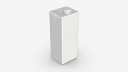 Juice cardboard box packaging with cap 1000 ml