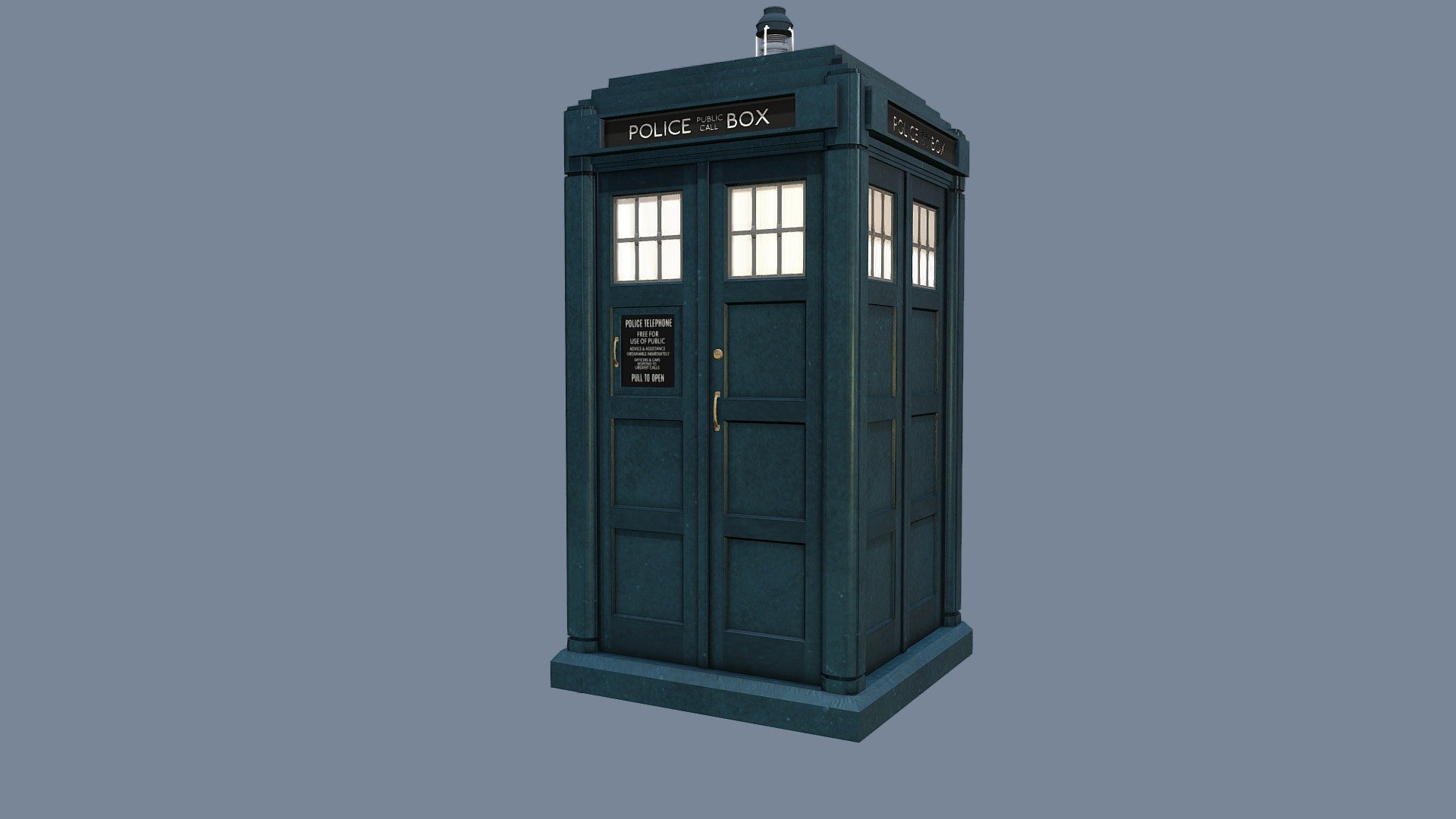 Doctor Who TARDIS Exterior, used by Jodie Whittaker, David Tennant, and Ncuti Gatwa - 2018 - Present TARDIS Exterior - 3D model by JorJ (@jorjjest) 3d model