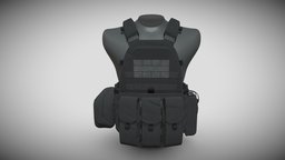 Armor vest armor, cloth, gaming, army, bags, clothes, bag, arma, midpoly, mid-poly, csgo, dayz, pouch, pouches, tarkov, game, war, gameready, armor-vest