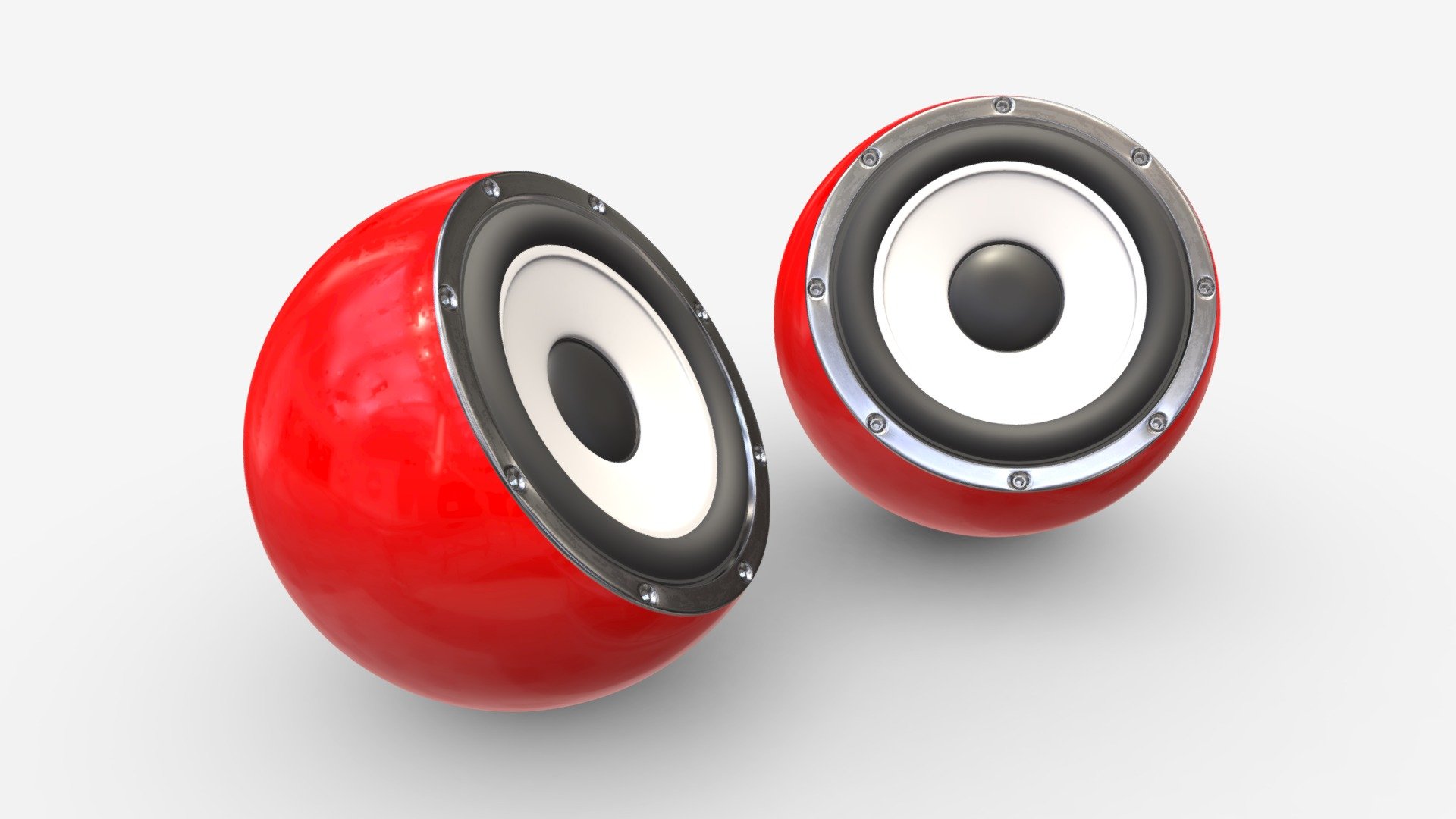 Spherical desktop speakers - Buy Royalty Free 3D model by HQ3DMOD (@AivisAstics) 3d model