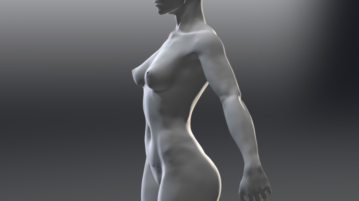 First full body sculpt in Zbrush for a solo game project in the works 3d model