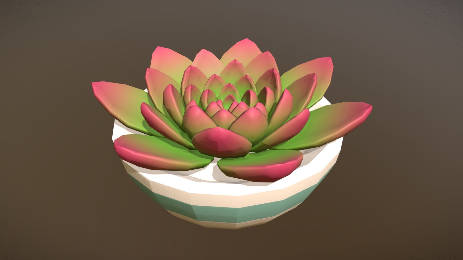 Pot Succulent - 3D model by Kayla_Roeten (@Kayla_) 3d model