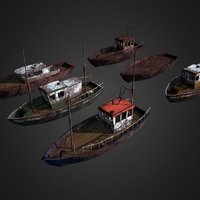 Junkyard Boats shipwreck, wreck, rusty, boat