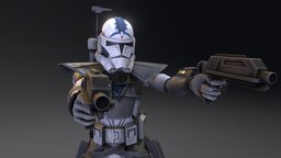 ARC Trooper Fives trooper, blaster, legion, clone, republic, clonewars, 501st, starwars, stylized