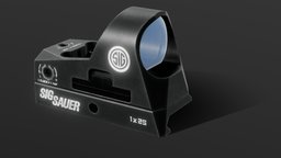 Sig Sauer Romeo3 Red Dot Sight scope, gadget, sight, tactical, reddot, sigsauer, weapon, military, gameasset