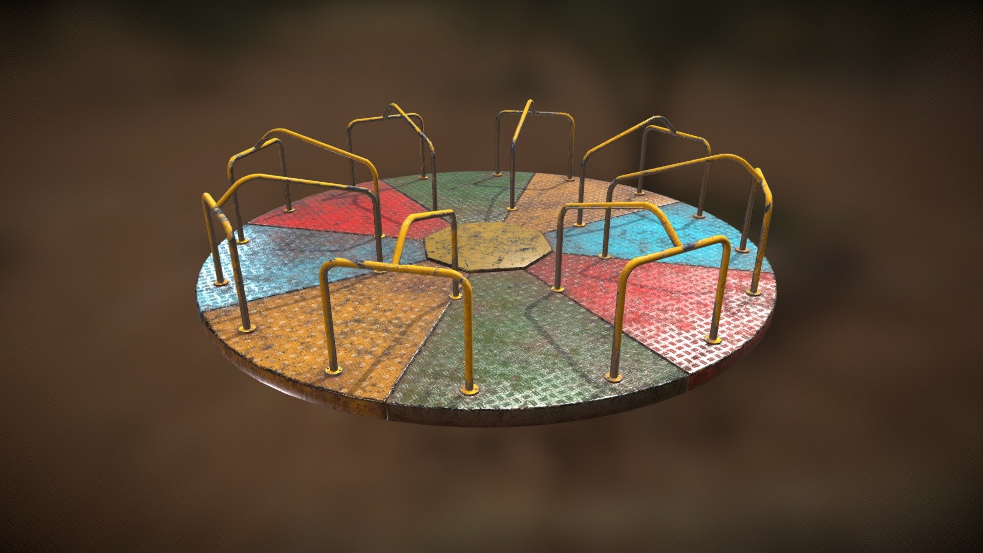 A merry go round for your virtual environment,game ready 3d model