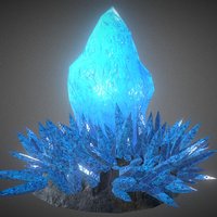 Crystal blue blend, lamp, tall, medieval, crystal, cave, ready, crystals, cordy, cordy3d, cordymodels, game, blender3d, low, poly, blue, dragon, interior, magic, light, environment