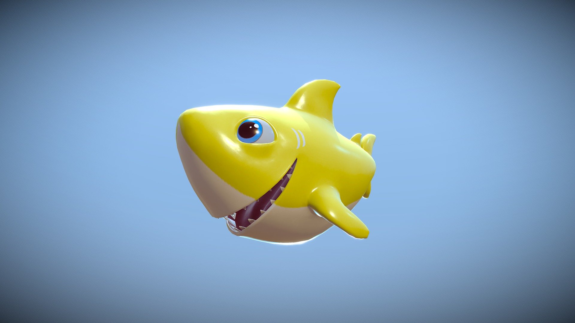 unused  Baby Shark animations created for Pinkfong for an Augmented Reality wall decal.
There is a slight pause between each animation 3d model