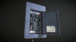 Switch Box Game Model switch, electricity, panel, switchboard, switch-box, lowpoly, gamemodel, electrician